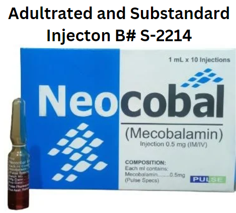 Recall Alert: Injection Neocobal (Mecobalamin) B# S-2214 By M/s Pulse Pharma Lahore, Pakistan Recall Alert: Injection Neocobal (Mecobalamin) B# S-2214 By M/s Pulse Pharma Lahore, Pakistan