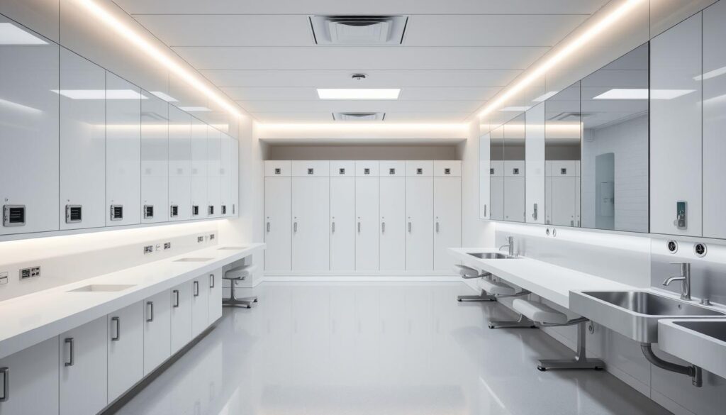 pharmaceutical facility garment changing room design